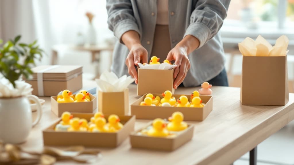 Curated rubber duck bundles ready for gifting